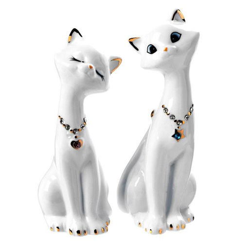 Набор фигурок 2 шт. «Кошечки белые с цепочкой»