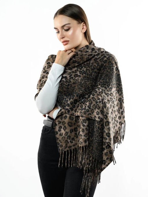 Яркий палантин с анималистичным принтом - Pretty mania фото 2
