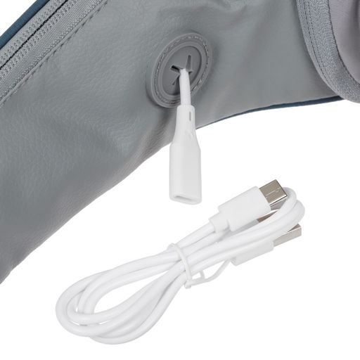 Массажёр для спины и шеи LEM-29, наплечный, ИК подогрев, серый