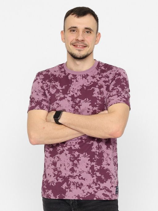 CRB wear/FSMM 60237-44 Футболка мужская,фиолетовый/Ex.Cherubino