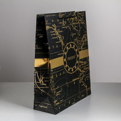 Пакет ламинированный вертикальный Gold present, L 31 40 11,5 см - Дарите счастье фото 2