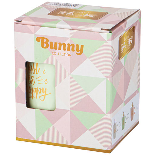 КРУЖКА LEFARD С КРЫШКОЙ И ЛОЖКОЙ BUNNY 390МЛ, МЯТНАЯ  фото 2