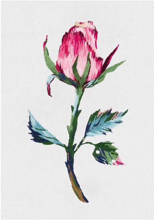 Набор для вышивания PANNA Живая картина JK-2196 Розовый бутон 8 х 5.5 см