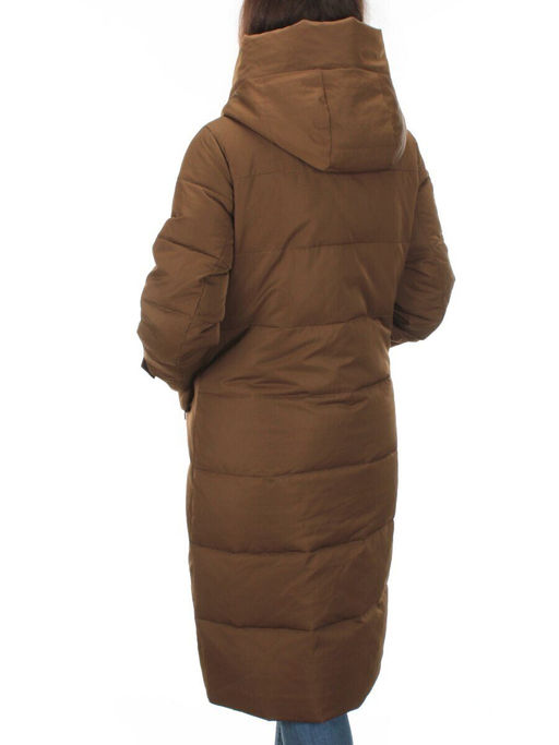 M-2253 BROWN Пальто зимнее женское MEAJIATEER (био-пух) - Fashion фото 4