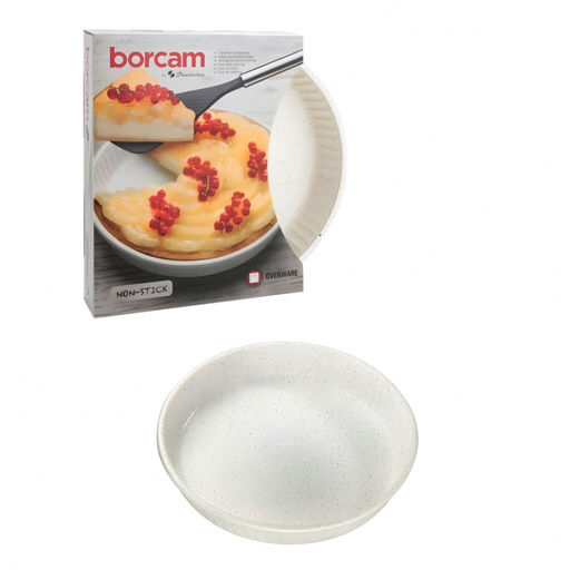 BORCAM Форма стеклянная 26см, с антипр.покр.БЕЛАЯ арт. 59044 (1104179) КОРОБКА
