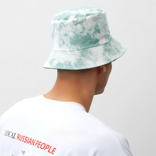 Панама женская MINAKU Tie-dye, белая/зелёная, размер 56-58