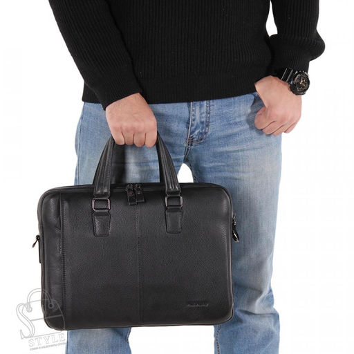 Портфель мужской кожаный 22-1167-1H black Heanbag - S-style фото 4