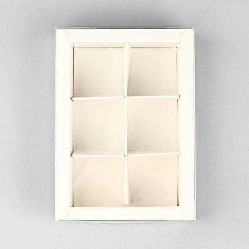 Цена за 5 шт. Коробка под 6 конфет с ячейками «Белая», 10 х 14.5 х 3 см