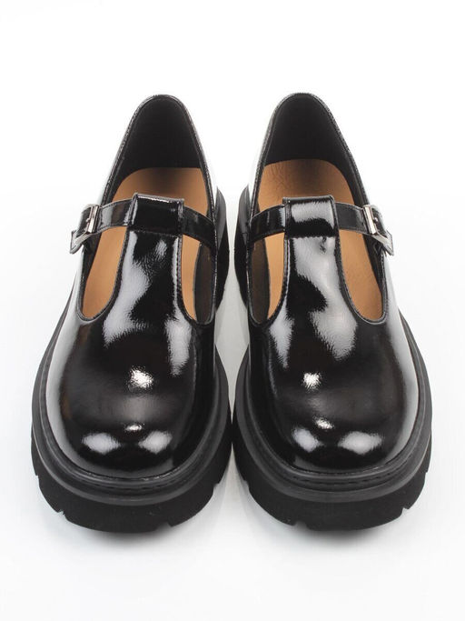 06-DLG02-2 BLACK Туфли женские (натуральная кожа)