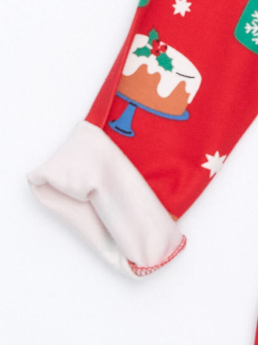 Bisiklet Yaka Bask?l? K?z ?ocuk Pijama Tak?m?