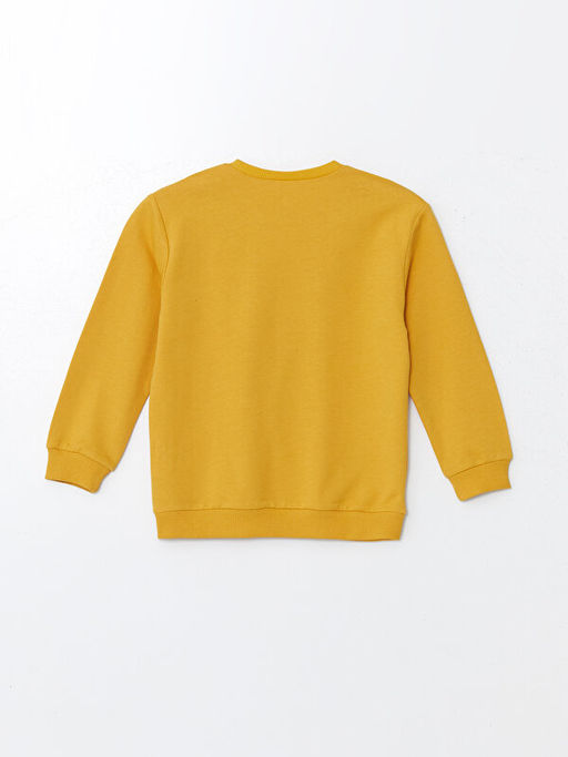 Bisiklet Yaka Uzun Kollu Bask?l? Erkek Bebek Sweatshirt ve E?ofman Alt 2li Tak?m