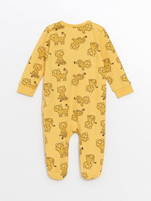 Bask?l? Erkek Bebek Tulumu