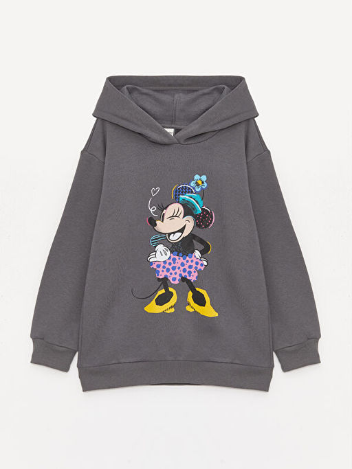 Minnie Mouse Bask?l? K?z ?ocuk Hoodie ve E?ofman Alt? - Waikiki фото 2