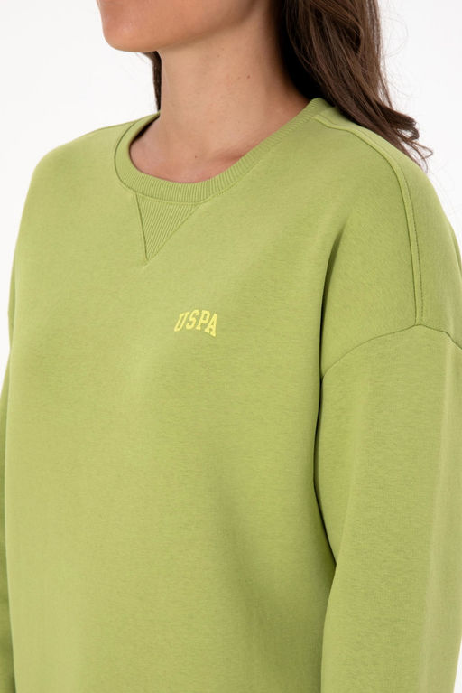 Kad_n F_st_k Ye_ili _ardonlu Bisiklet Yaka Basic Sweatsh_rt - U.s. polo assn фото 7
