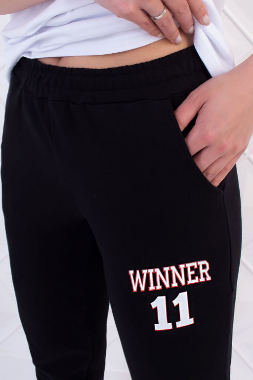 Арт. 21364 Костюм с брюками женский 42-50 (5 шт) Цвет:верх- белый, низ- черный - Калинка фото 3