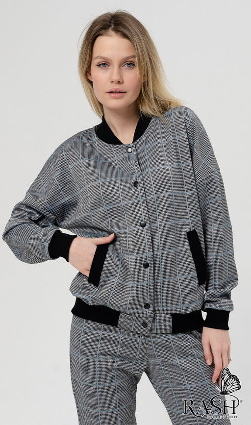 Бомбер "Лидс" серо-голубой Цвет:как на фото