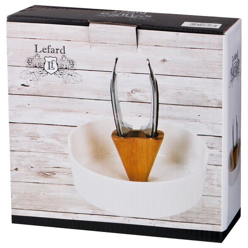 НАБОР ДЛЯ КОЛКИ ОРЕХОВ NATIVE 2ПР.: БЛЮДО + ЩИПЦЫ ДЛЯ ОРЕХОВ Д=18,5 СМ. В=7 СМ - Lefard фото 2