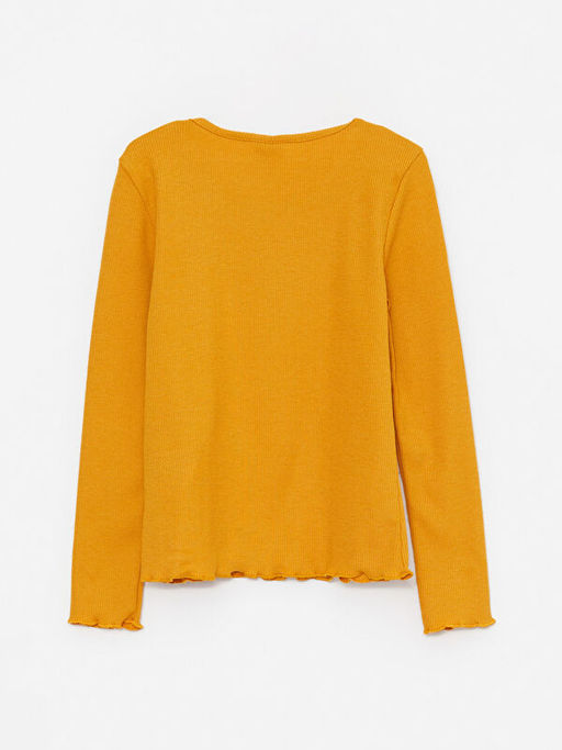 Bisiklet Yaka Basic Uzun Kollu K?z ?ocuk Ti??rt - Waikiki фото 2