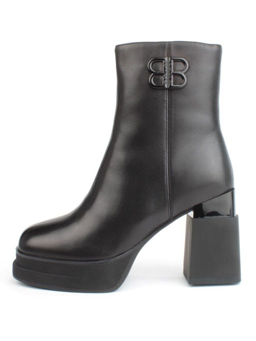 04-M3-H271 BLACK Ботильоны зимние женские (натуральная кожа, натуральный мех)