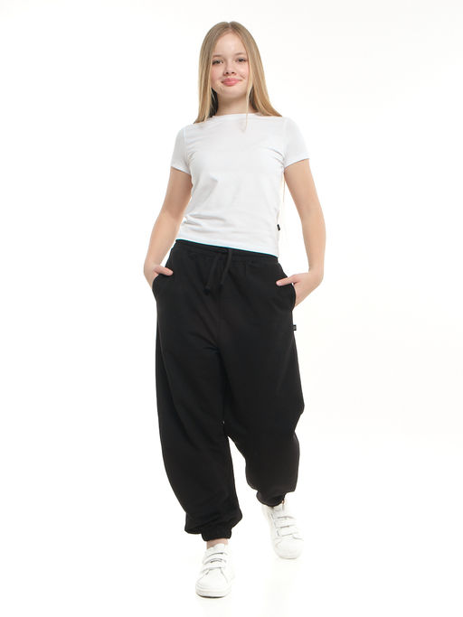 Брюки спортивные для девочки 22-0092 черный