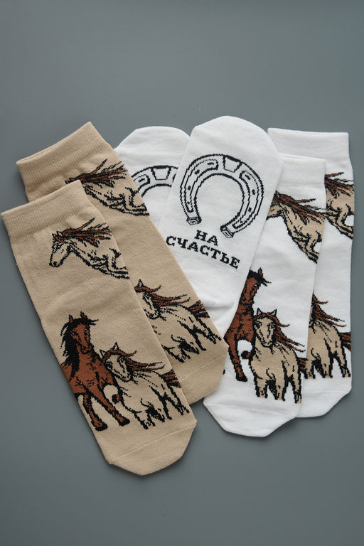 Носки женские Лошадки (набор 3 пары) - Berchelli фото 8