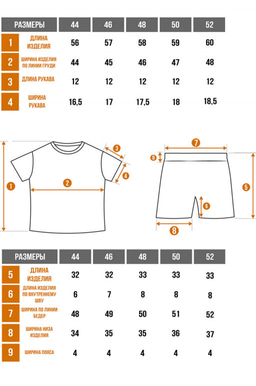 Арт. 9138 Пижама с шортами 44-52 (5 шт) Цвет:серый меланж - Калинка фото 7
