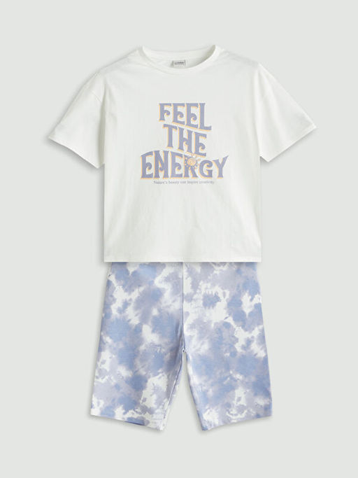 Bisiklet Yaka K?z ?ocuk Ti??rt ve Tayt