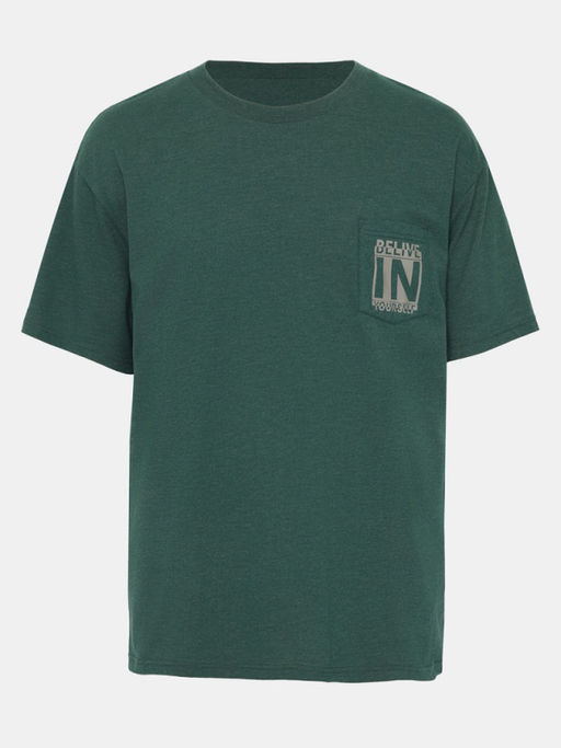 CRB wear/CWSM 60309-18 Футболка мужская,зеленый меланж/Ex.Cherubino  фото 4