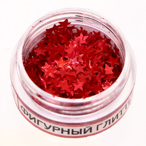 Глиттер фигурный Звёзды, красные - Simaland фото 3