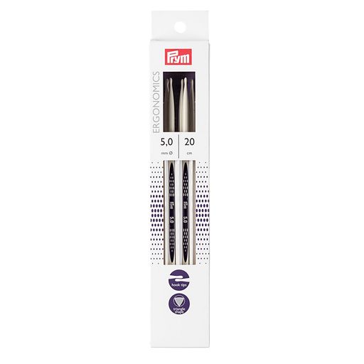 Спицы PRYM 194206 чулочные Ergonomics пластик d 5.0 мм 20 см 5 шт