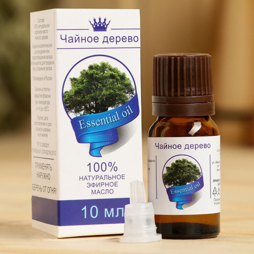 Эфирное масло Чайное дерево, флакон-капельница, аннотация, 10 мл, дезинфицирующее