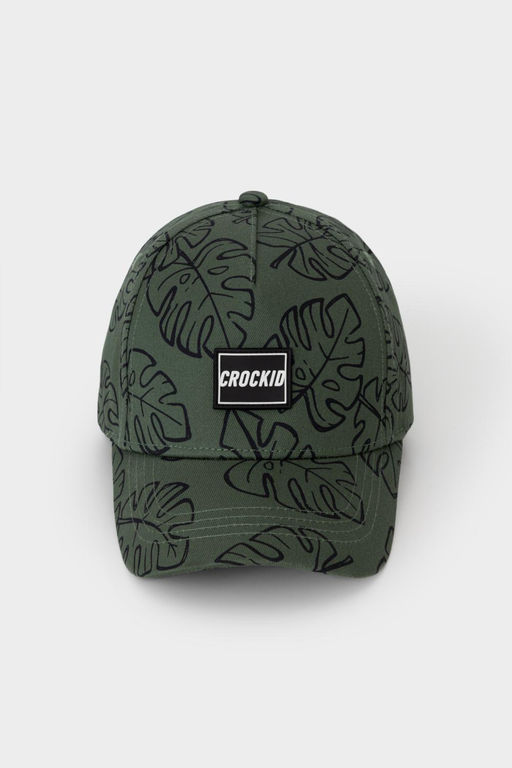 Crockid _ ТК 80080/темный малахит,тропические листья кепка дет