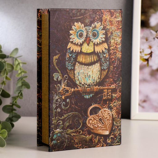 Шкатулка книга-сейф «Совушка с ключиком», 21×13×5 см