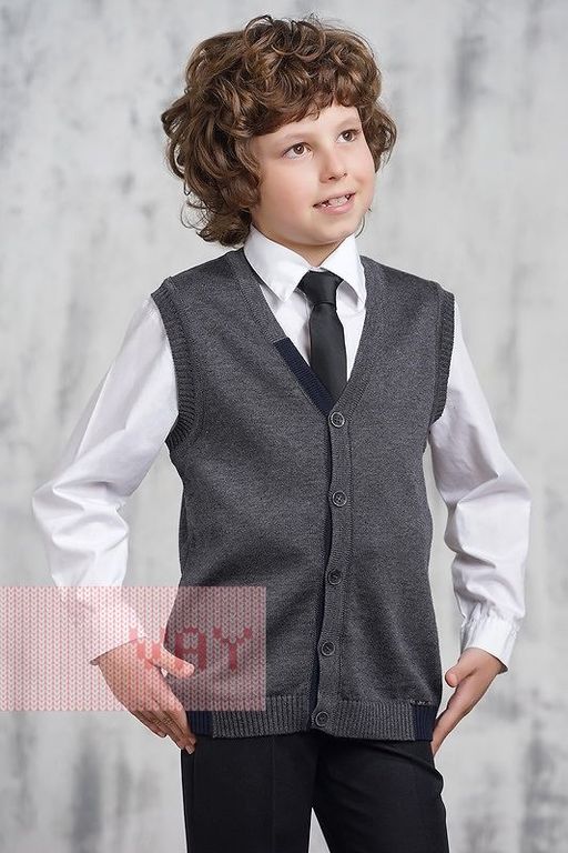 Жилет для мальчиков 7011 - Vay kids школа фото 3