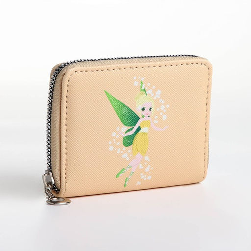 Кошелёк на молнии «Фея земли», отдел для карт, для монет, бежевый