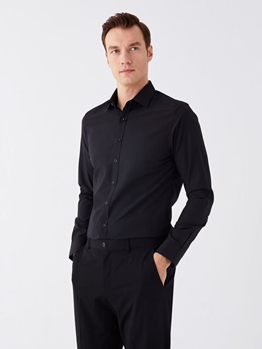 Slim Fit Uzun Kollu Poplin Erkek G?mlek - Waikiki фото 2