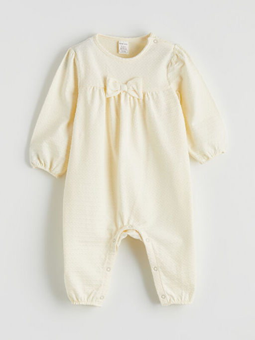 Bisiklet Yaka Fiyonklu K?z Bebek Tulum