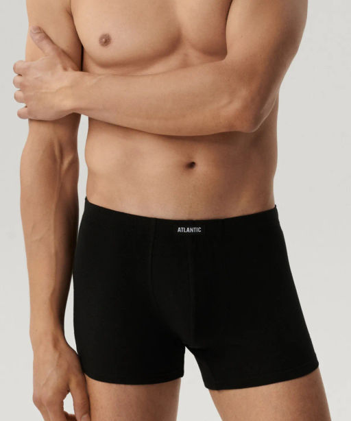 ATLANTIC 3BMH-007 Трусы шорты Basic - набор 3 шт. черный фото 4