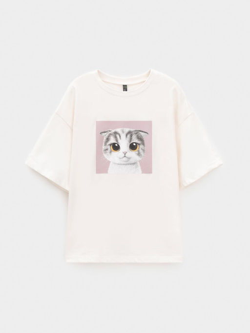 КР 302835/белая лилия к603 фуфайка (футболка) для дев