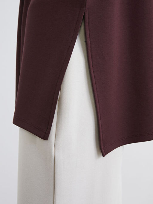 Bisiklet Yaka Oversize Kad?n Sweatshirt Tunik