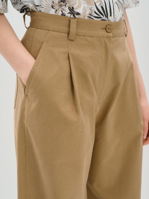 Брюки женские 12421-36037 khaki - Eleganzza фото 5