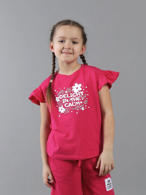 CRB wear / CSKG 64106-46K Майка для девочки,фуксия/Ex.Cherubino