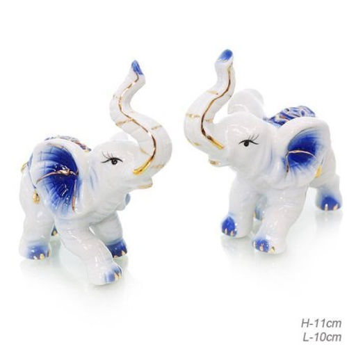 Статуэтки Слоны 2 штуки 11х10 см / W135 /уп 80/ - Галеонтрейд фото 5