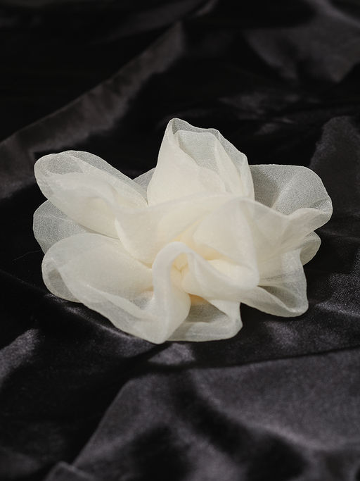 Брошь-цветок цвета шампань большая - Almond фото 4