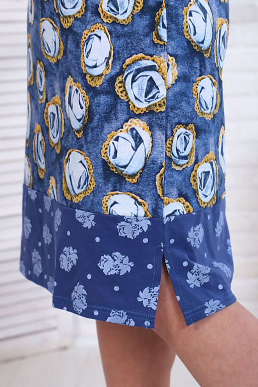 Платье трикотажное - Джинс (346) - Плиона фото 11