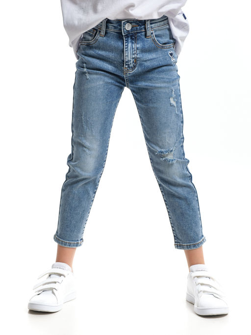 Детские джинсы 33-Е1014 синий - Mini maxi фото 4