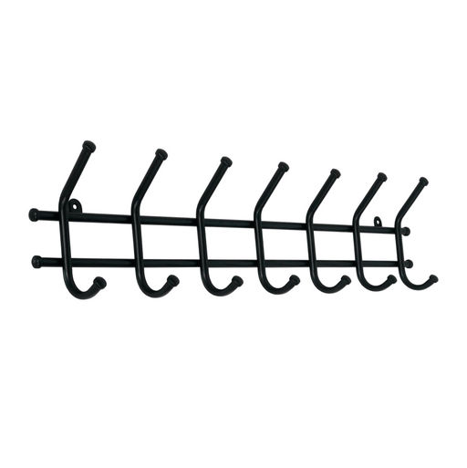 Вешалка настенная металл. "Норма 7" 70,5см (7 рожков, черная)