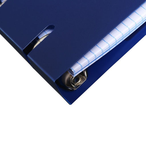 Тетрадь на кольцах 80 листов в клетку, синяя, пластиковая обложка, блок офсет - Calligrata фото 3