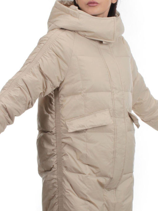 3064 BEIGE Пуховик зимний женский (80% пух, 20% перо)