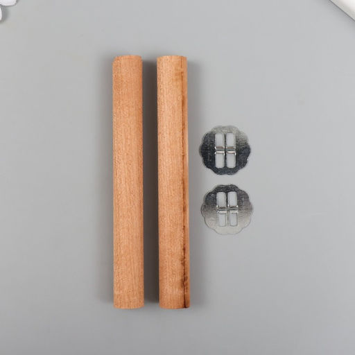 Цена за 2 шт. Фитиль для свечи дерево с металлическим держателем круглый 1.5×12 см